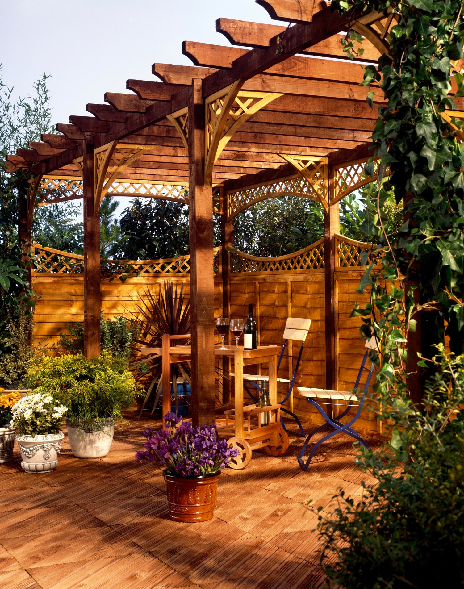 Image of a beautiful backyard patio